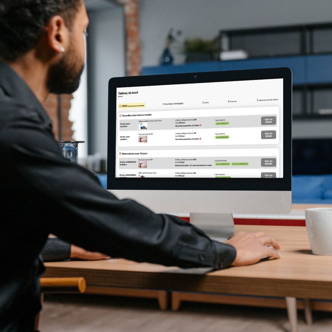 Tableau de bord NousLouons Pro
